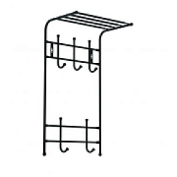 Nk.Вешалка  с полкой 2-х ярус ,черный